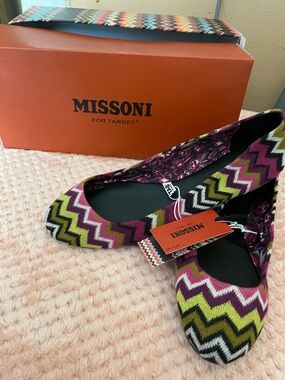 Missoni for Target Zigzag Knit Ballet Flats in Pink, Green, Black